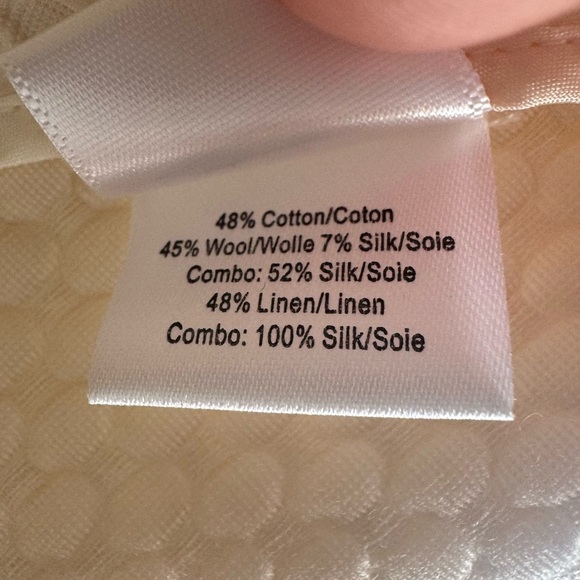 Vera Wang Structured Jacket 3/4 Sleeve Front Zip Cotton Wool Silk Ecru Like New - Picture 15 of 15